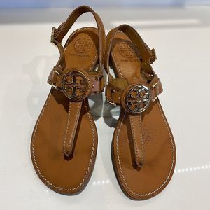 Tory Burch Size 7 Leather Sandals Brown